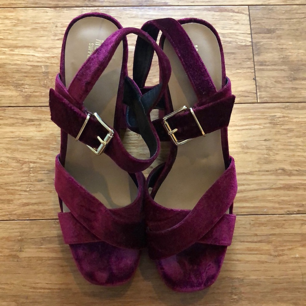 Mossimo Velvet Platform Sandals